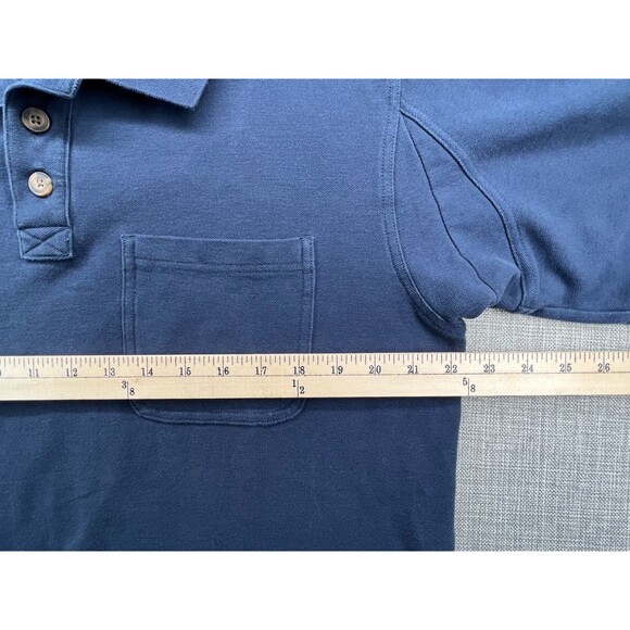 Duluth Trading Co Polo Men's Large Navy with Pocket 23" x 28" 100% Cotton - Picture 10 of 14